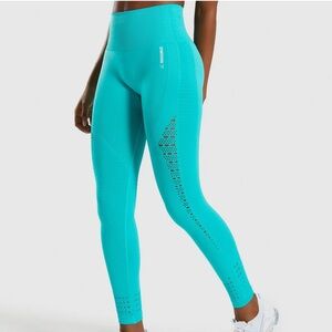 Gymshark Energy Seamless Leggings – Turquoise